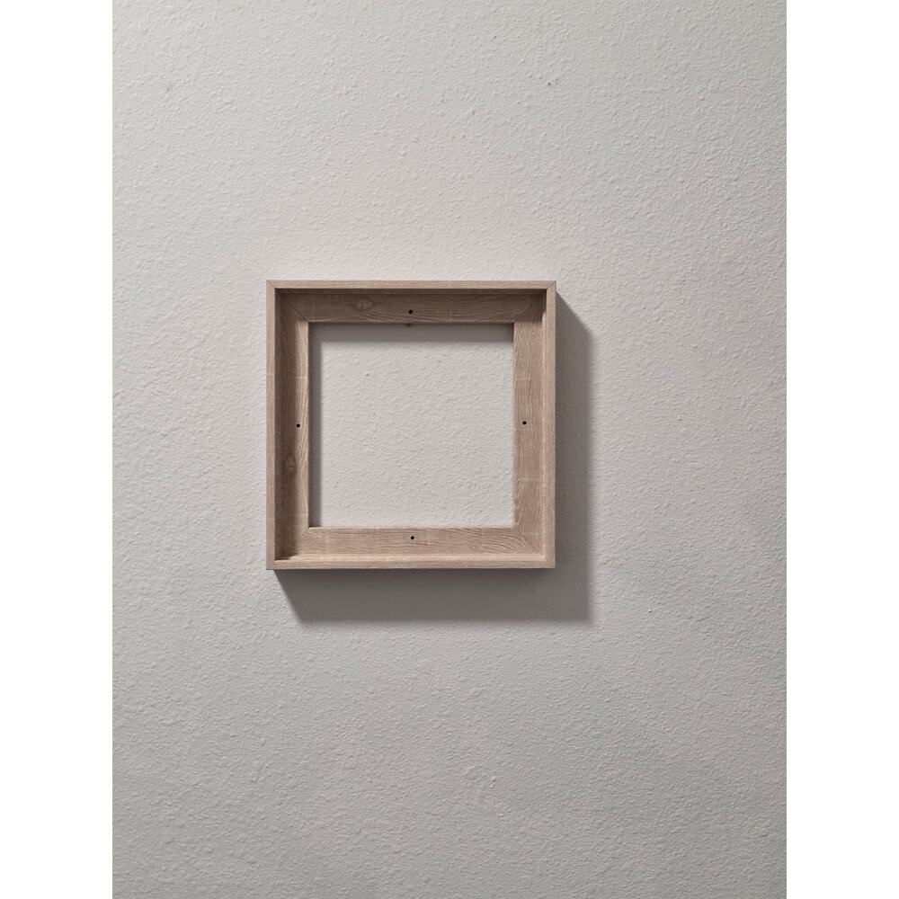 Pixy Floating Canvas Frame 7 3/16"x7 3/16" Natural Wood Rustic Shadow Box Frame